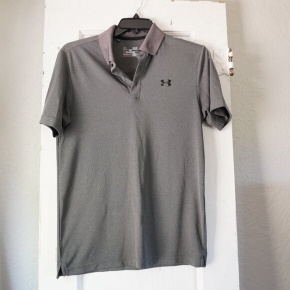 Under Armour Gray Performance Men’s Polo - Picture 1 of 8